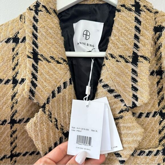 ANINE BING Kaia Check-Pattern Blazer - Picture 5 of 7